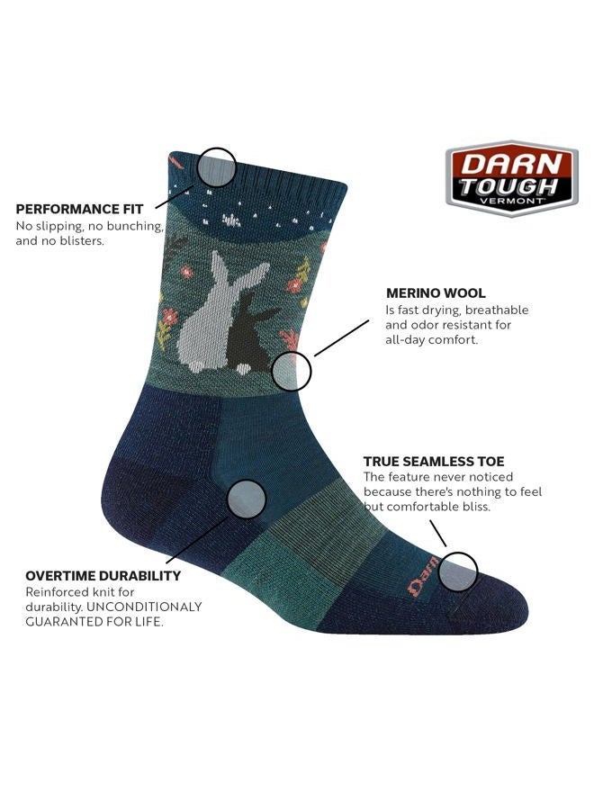Darn Tough Tough Hiking Socks for Women - Merino Wool Women's Socks, Breathable and Lightweight Crew Socks for Women, Moisture Wicking Socks for Summer Hiking, Comfort Hiking Gear for Women -Medium, ECLIPSE - Image 4