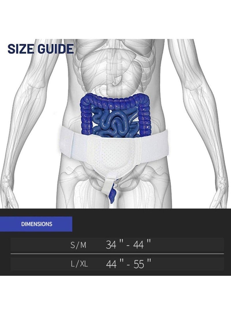 Generic Everyday Inguinal Hernia Support Belt for Men, One Side Adjustable Inguinal Hernia Belt for Men with Removable Compression Pads - Image 3