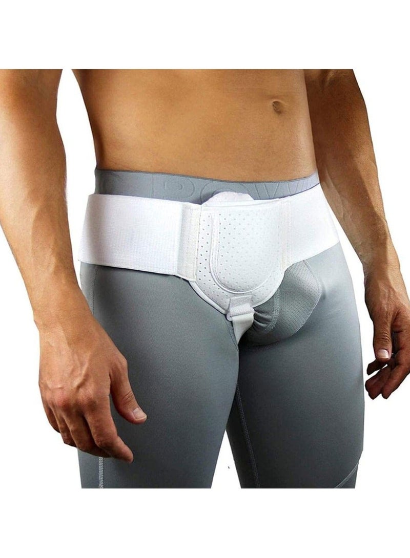 Generic Everyday Inguinal Hernia Support Belt for Men, One Side Adjustable Inguinal Hernia Belt for Men with Removable Compression Pads - Image 1