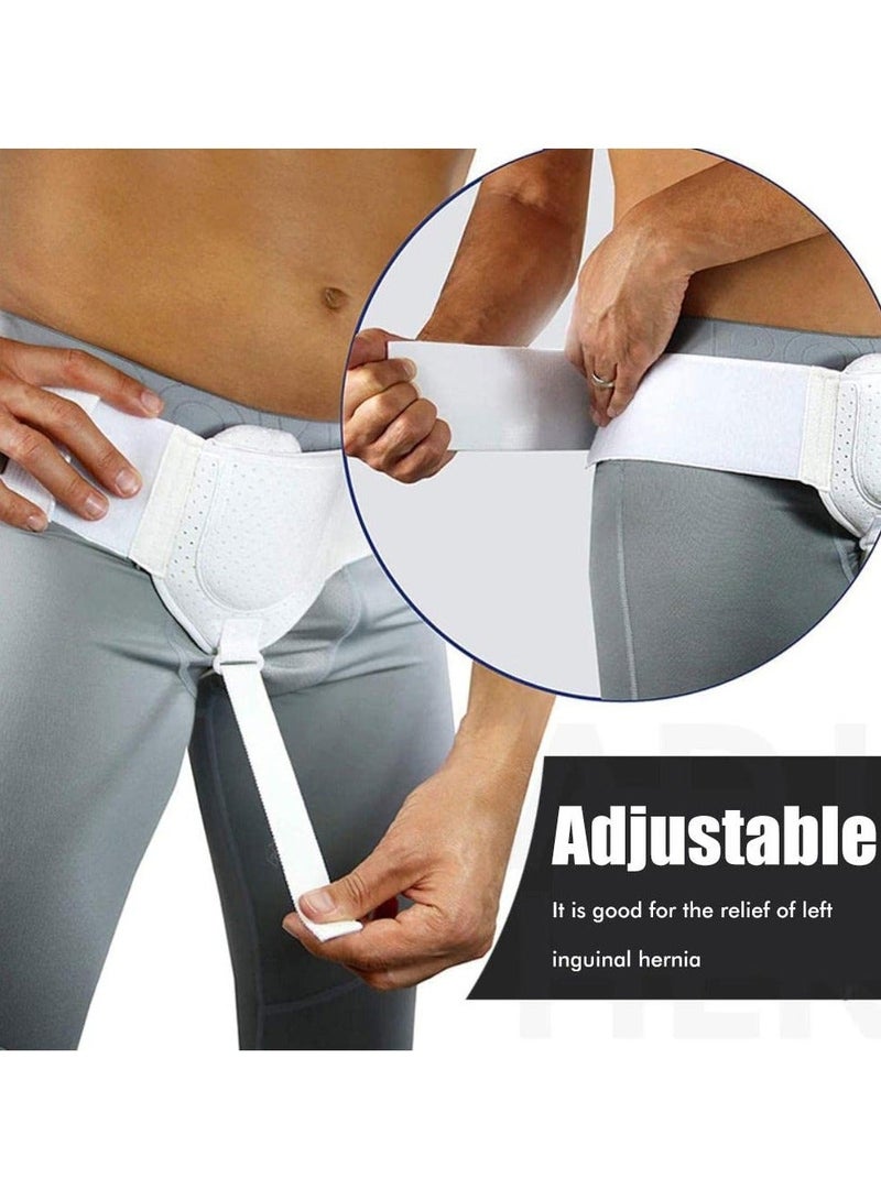 Generic Everyday Inguinal Hernia Support Belt for Men, One Side Adjustable Inguinal Hernia Belt for Men with Removable Compression Pads - Image 5