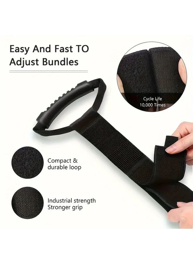 O Type Heavy Duty Extension Cord Organizer Black Fabric Storage Strap For Garden Hose Garage Organization Cable Wrap Rope Hanger - Image 4