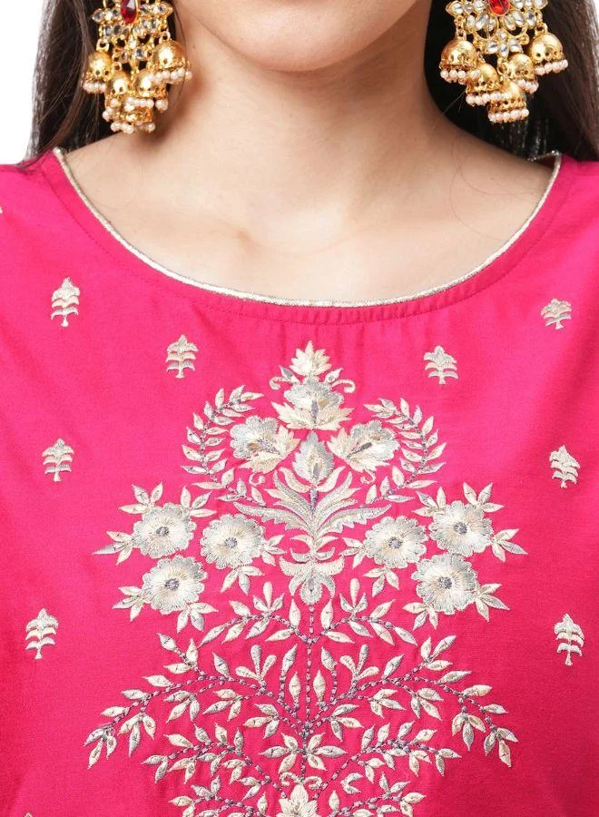 #Be Embroidered Yoke Kurta