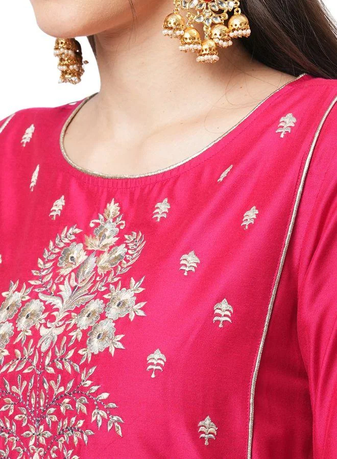 #Be Embroidered Yoke Kurta