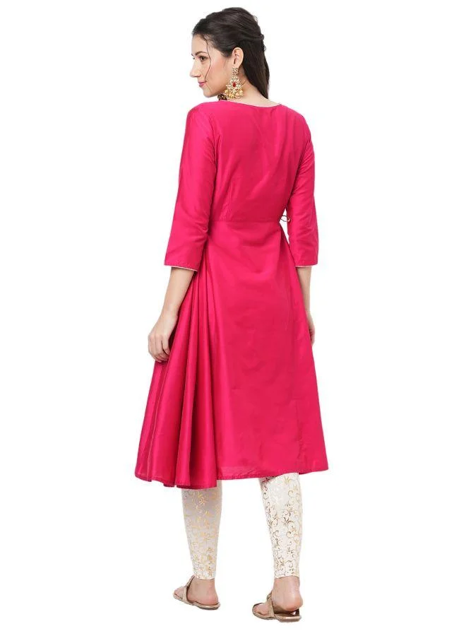 #Be Embroidered Yoke Kurta