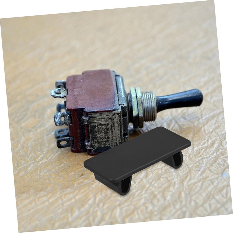 8 قطع أغطية لوحة مفاتيح التبديل الصخرية السوداء، سدادات حشو للوحة قيادة السيارة - Image 5