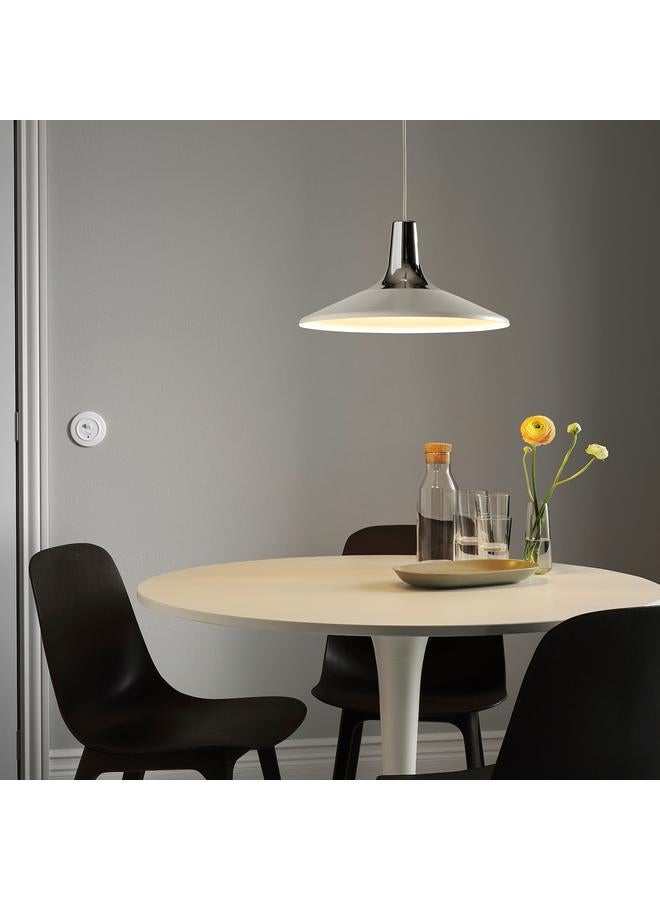 زبون مصباح معلق، تأثير الكروم/أبيض، 38 سم - Image 3