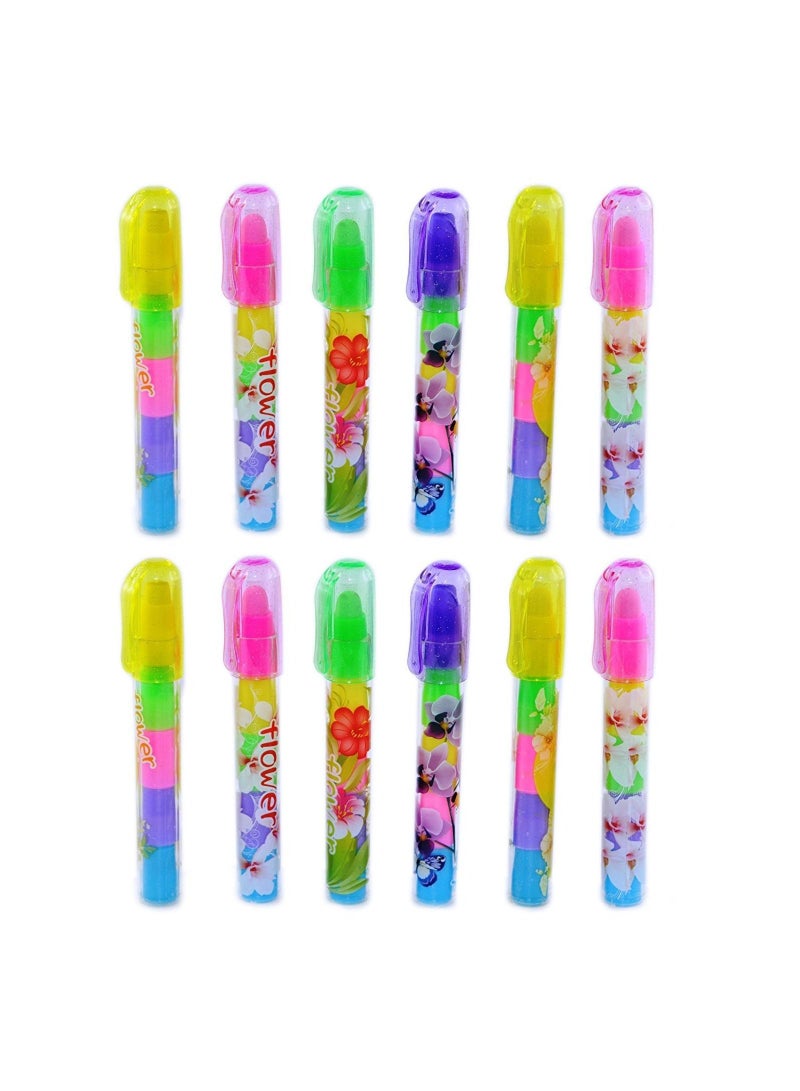 Parteet  Kid's Stacking Pen Type Erasers for Kids Pen Style Erasers 12Pc - Image 1