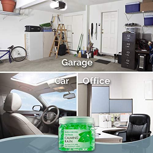 SMELLS BEGONE Odor Eliminator Gel Beads - Air Freshener - Eliminates Odor in Bathrooms, Cars, Boats, RVs and Pet Areas - Made with Essential Oils - Calming Rain Scent - 12 Ounce - Image 4