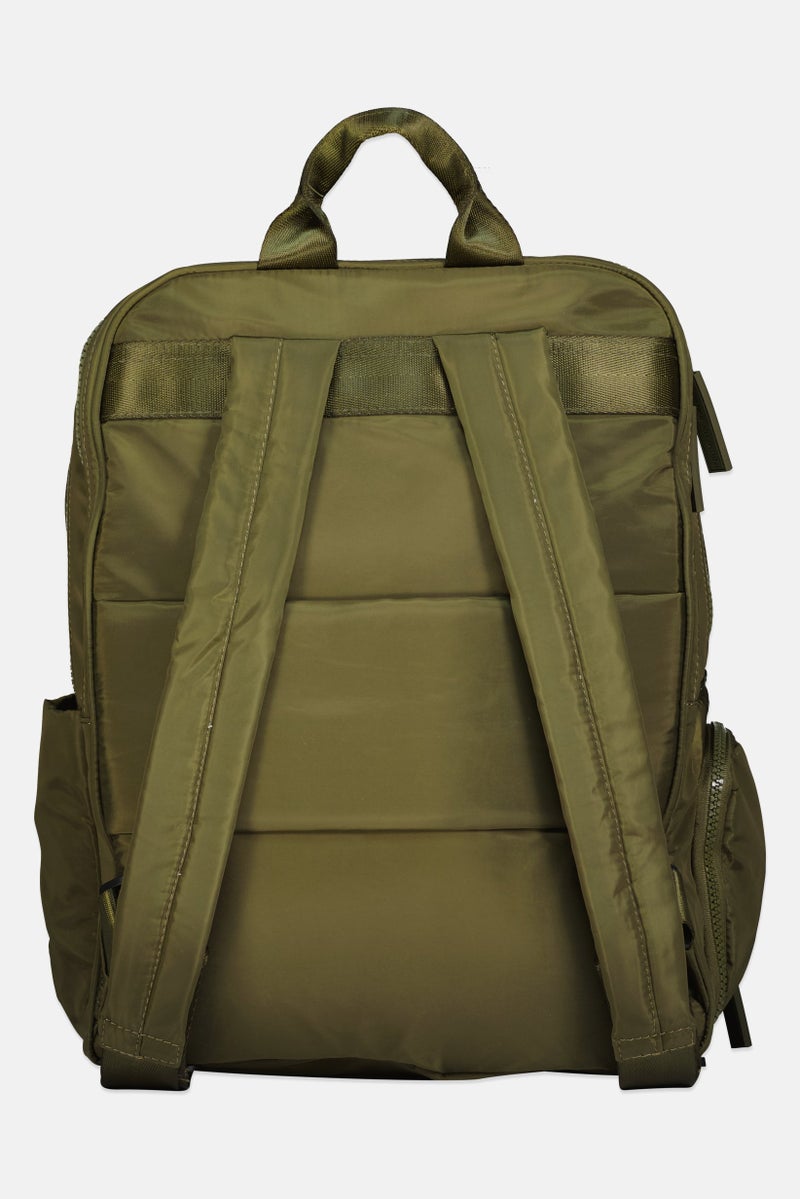 ADRIENNE VITTADINI Women Brand Logo Backpack, Olive - Image 2