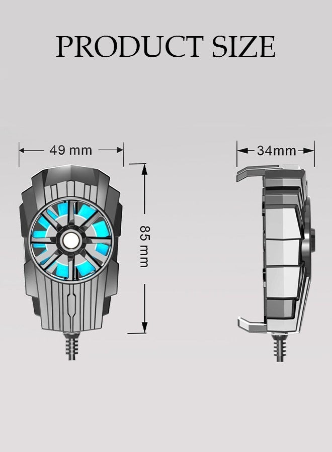 مبرد الهاتف للبث المباشر والألعاب، مروحة تبريد سريعة للهاتف، مبرد الهاتف المحمول للبث المباشر للألعاب على TikTok، مناسب لجميع أنواع الهواتف الذكية التي تعمل بنظامي التشغيل iPhone وAndroid - Image 2