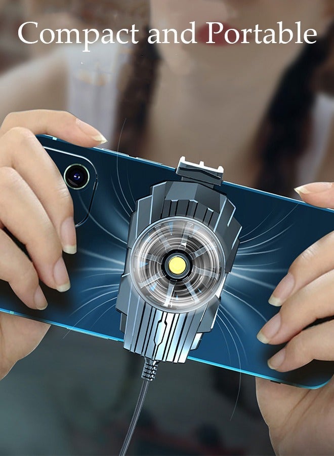 مبرد الهاتف للبث المباشر والألعاب، مروحة تبريد سريعة للهاتف، مبرد الهاتف المحمول للبث المباشر للألعاب على TikTok، مناسب لجميع أنواع الهواتف الذكية التي تعمل بنظامي التشغيل iPhone وAndroid - Image 1