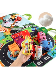Generic Source Manufacturers Baby Fabric Car Model With Storage Bag Carpet Baby Tear Can Bite Early Education Toys-Color:Animal Set (9 Animals + Bells) 125g  - Image 4