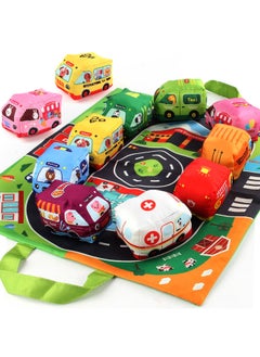 Generic Source Manufacturers Baby Fabric Car Model With Storage Bag Carpet Baby Tear Can Bite Early Education Toys-Color:Animal Set (9 Animals + Bells) 125g  - Image 3