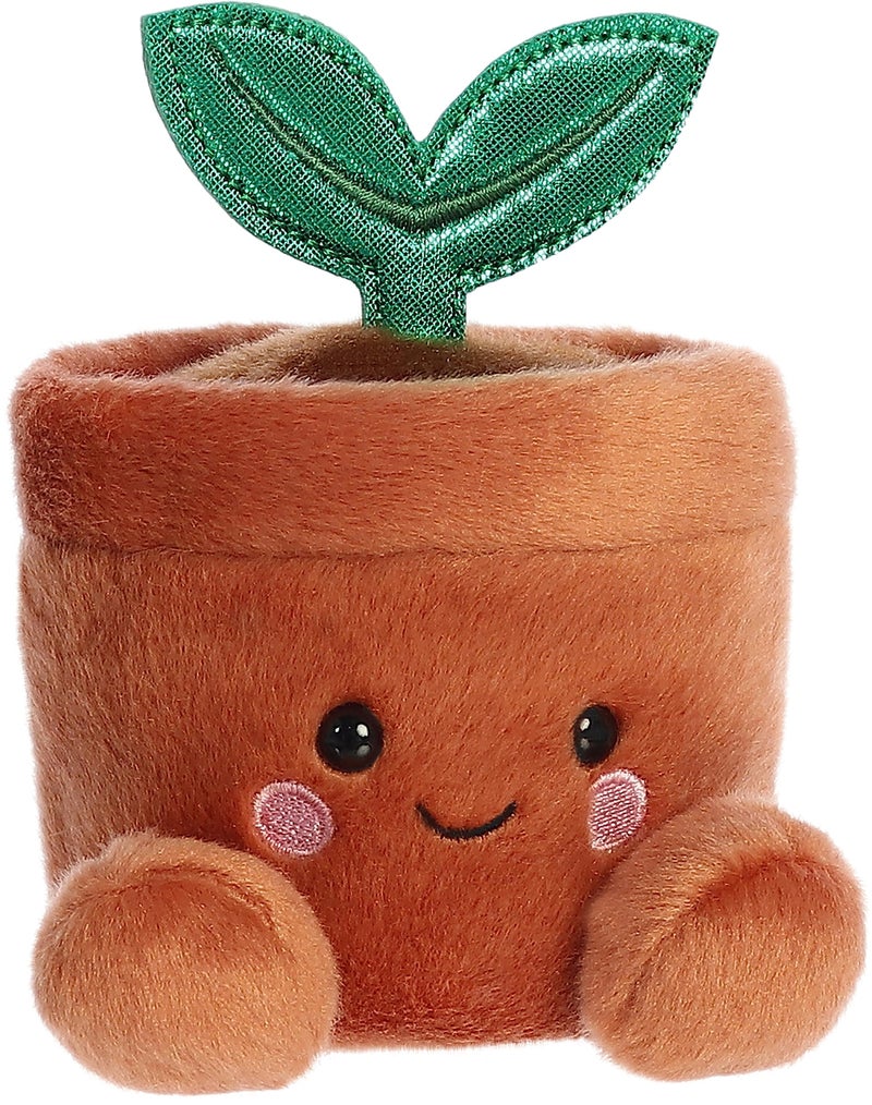 AuroraÂ® Adorable Palm Palsâ„¢ Terra Potted Plantâ„¢ Stuffed Animal - Fun Collectible Plush for Kids and Adult Collectors - Perfect for Decorating Rooms and Birthday Gifts - Brown 5.5 Inches - Image 2