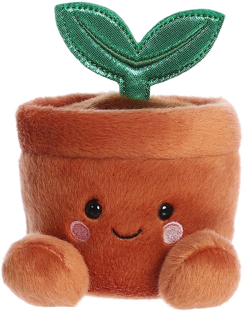 AuroraÂ® Adorable Palm Palsâ„¢ Terra Potted Plantâ„¢ Stuffed Animal - Fun Collectible Plush for Kids and Adult Collectors - Perfect for Decorating Rooms and Birthday Gifts - Brown 5.5 Inches - Image 1