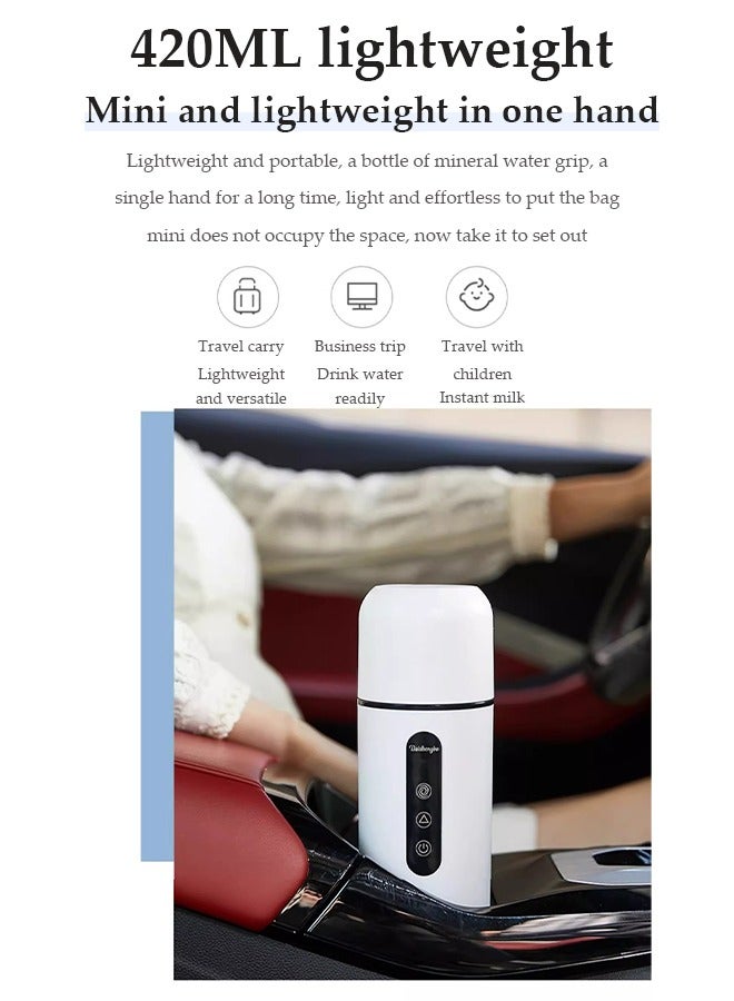 DUNISO Car Electric Kettle, Intelligent Stainless Steel Electric Cup, 12V Or 24V Car Heating Travel Cup, With Stirring Function, Adjustable Temperature, Leak Proof - Image 2