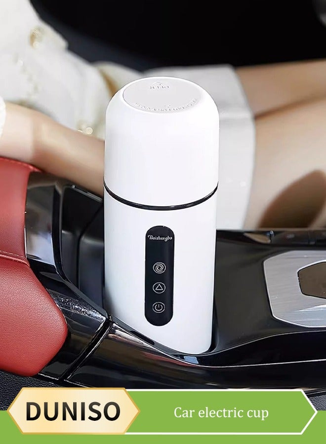 DUNISO Car Electric Kettle, Intelligent Stainless Steel Electric Cup, 12V Or 24V Car Heating Travel Cup, With Stirring Function, Adjustable Temperature, Leak Proof  - Image 1