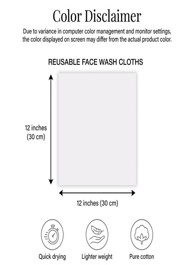 RIVERSIDE 12-Pack Premium 100% Cotton Black Face Towels for Bathroom [12x12] - Reusable Luxury Face Wash Cloths for Showering - 550 GSM Super Soft & Absorbent Washcloths for Body, Spa & Gym - Image 2