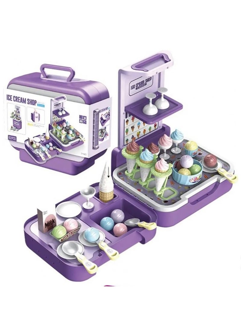 مجموعة لعب متجر الآيس كريم للأطفال