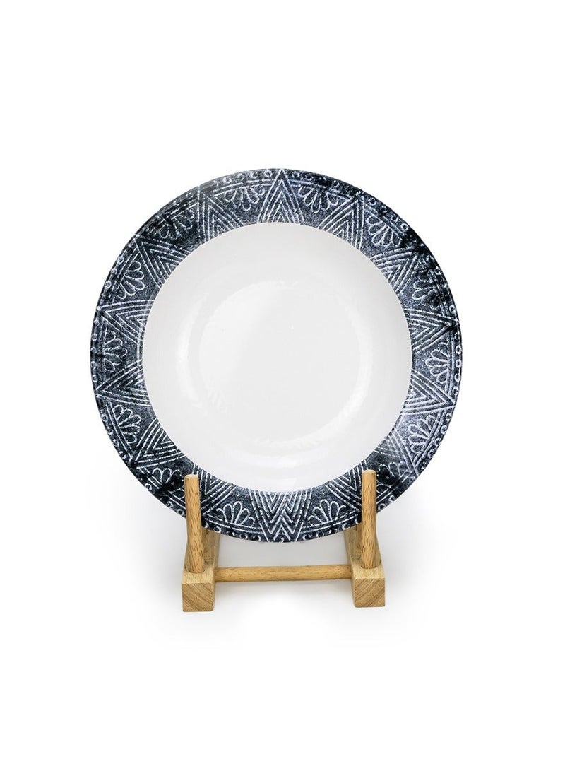 EDESSA طبق شوربة سيراميك إديسا جينكو 22 سم دائري، (مجموعة من 4) - Image 4