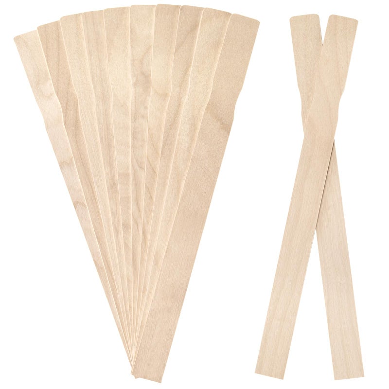 WISYOK 15 Pack 12 Inch Paint Stir Sticks  Wooden Paint Sticks for Mixing Large Popsicle Sticks for Crafts Paint Stirrers for Epoxy Resin Garden Markers