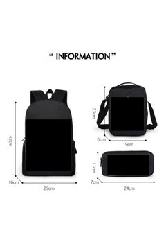 Generic Toy bear large capacity backpack for primary and secondary school students, anime cartoon backpack, shoulder bag, pencil case, 3-piece set for both men and women  - Image 2