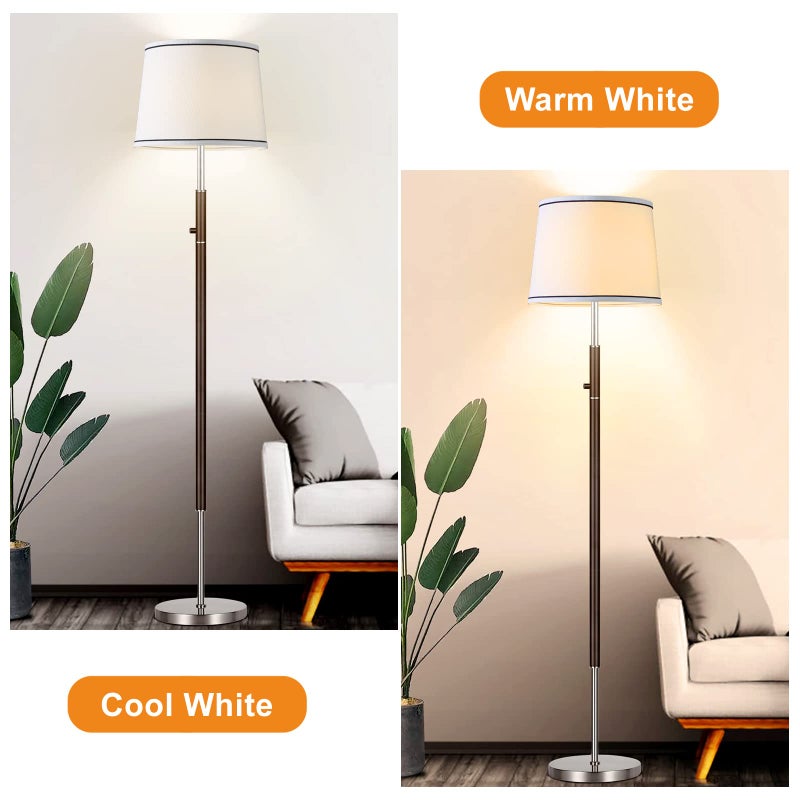 Luvkczc White Bedside Lamp Shades Set of 2 Replacement, Fabric Lampshades for Table Lamps Floor Lamps, Medium Lampshades 13" Top x 11" Bottom x 10" High, Drum Lamp Shade Harp Holder Included - Image 5