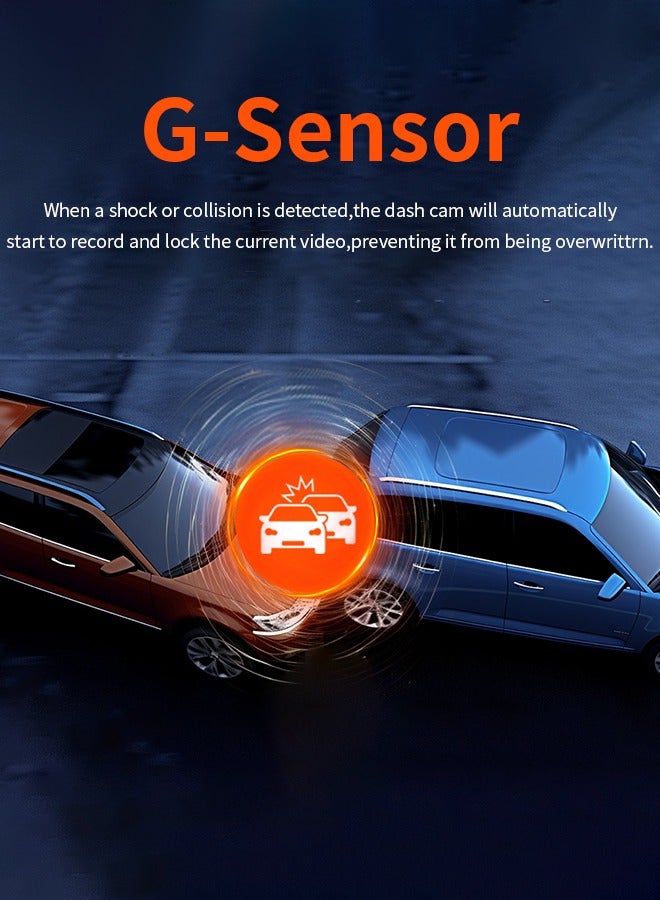 Digisand UHD 4K Dash Cam for Cars Front and Rear Dual Lens Front 3840*2160P Rear Lens Built-In WiFi G-Sensor With GPS Car DVR Video Recorder - Image 5