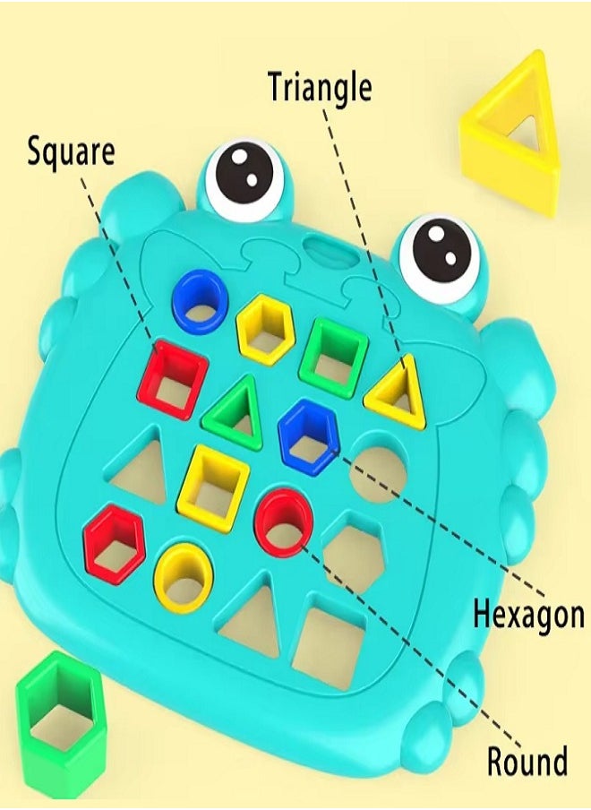 Cute Shape Geometry Cognition - Crab Pairing Game Numerous Patterns Color Shape Matching Toys - Includes 2 Crabs , Educational Games for Kids