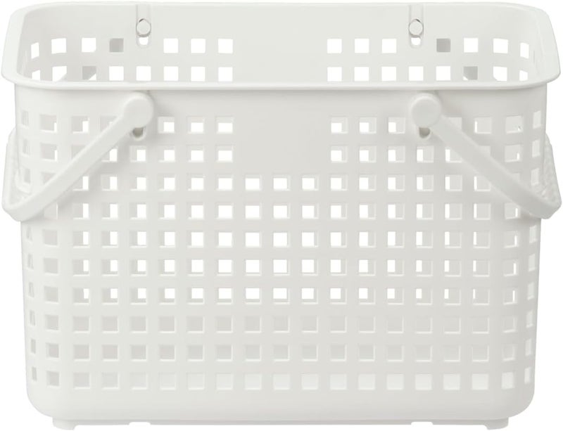 inochi Nachi Multi Purpose Basket with Strap Handbag, For Household Storage, Picnic, Beach, Camping, With Lid and Handle, High Quality PP, Lightweight, White (46x 32x31cm) - Image 4