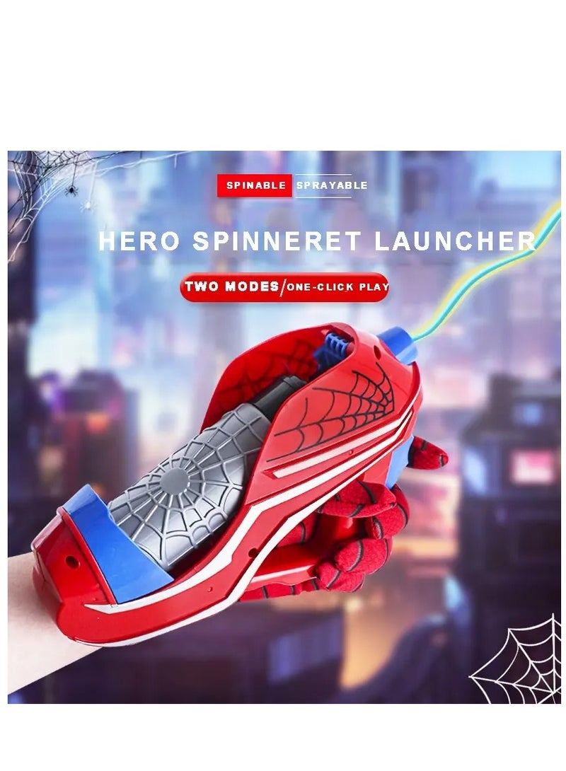 هيروز أداة إطلاق مع قفازات الرجل العنكبوت النهائية اللعبة المثالية للأطفال مع قاذفة للشبكة - Image 1