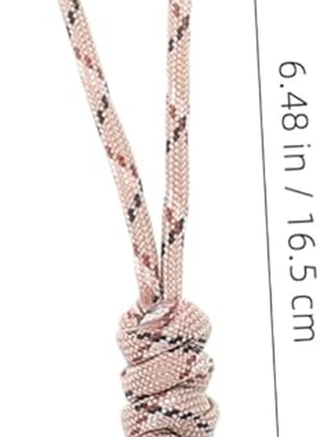 6Pcs Braided Wrist Lanyard with Clasp for Keys ID Badges Outdoor Activities Black - Image 3