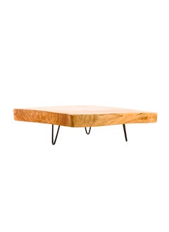 Restaurantware Restaurantware- 15 x 14 x 1.5 Inch Rustic Cake Stand, 1 Durable Footed Serving Tray - 3-Legged, Slab Design, Wood Rustic Food Display Stand, Shatterproof, For Hors d'oeuvres, Appetizers, And Snacks  - Image 1