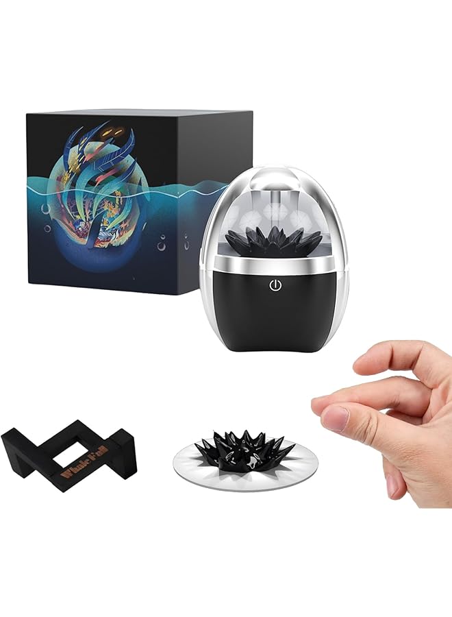 إيروريكس مكبر صوت بلوتوث مغناطيسي سائل مع إيقاع موسيقي مكبر صوت محمول مع ضوء ملون مغناطيسي سائل لعبة ديكور سطح المكتب مصباح سائل مغناطيسي للتخييم والنزهات - Image 1