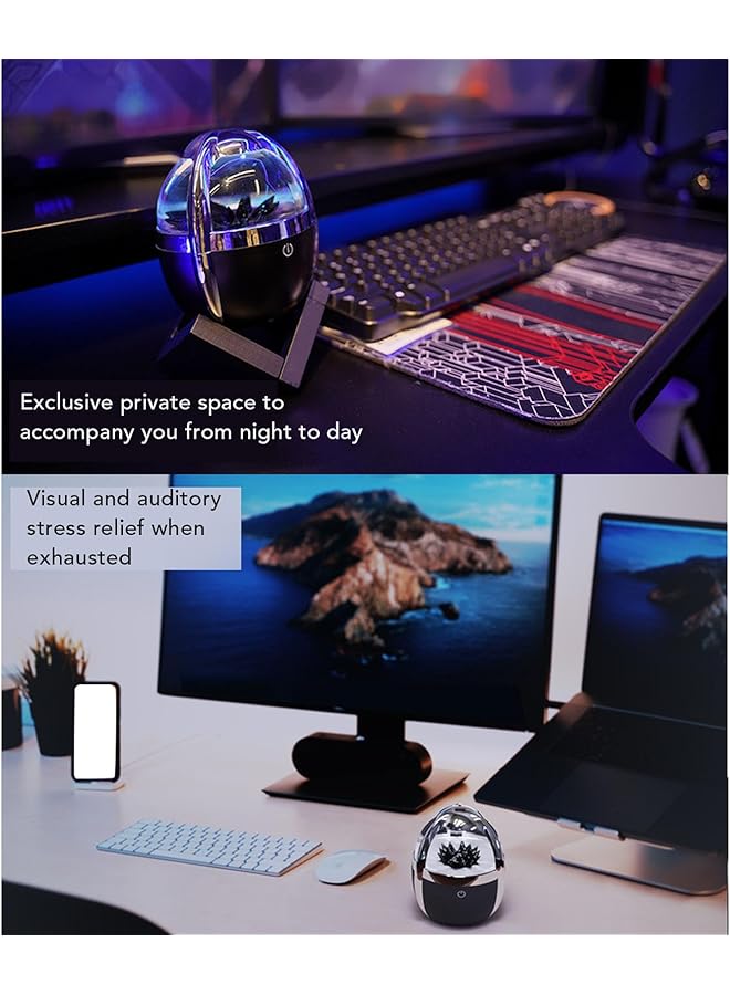 إيروريكس مكبر صوت بلوتوث مغناطيسي سائل مع إيقاع موسيقي مكبر صوت محمول مع ضوء ملون مغناطيسي سائل لعبة ديكور سطح المكتب مصباح سائل مغناطيسي للتخييم والنزهات - Image 2