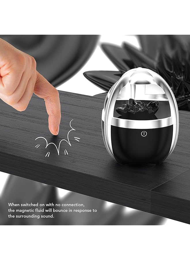إيروريكس مكبر صوت بلوتوث مغناطيسي سائل مع إيقاع موسيقي مكبر صوت محمول مع ضوء ملون مغناطيسي سائل لعبة ديكور سطح المكتب مصباح سائل مغناطيسي للتخييم والنزهات - Image 4