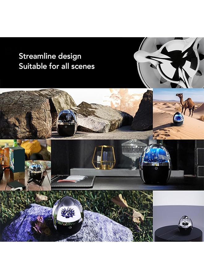 إيروريكس مكبر صوت بلوتوث مغناطيسي سائل مع إيقاع موسيقي مكبر صوت محمول مع ضوء ملون مغناطيسي سائل لعبة ديكور سطح المكتب مصباح سائل مغناطيسي للتخييم والنزهات - Image 3