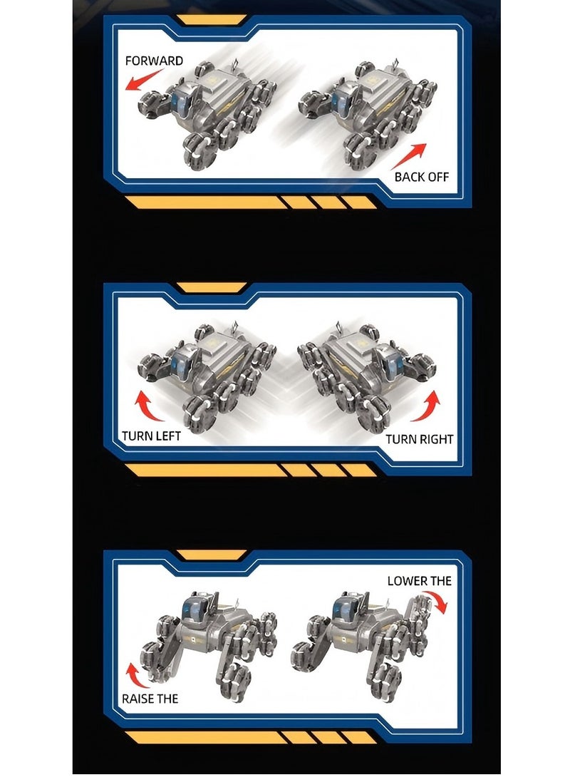 هالاكيدس لعبة كلب بجهاز تحكم عن بعد _ كلب روبوت ذكي _ جرو روبوت بثماني عجلات لغرفة المعيشة في ساحة غرفة النوم الخارجية ، لوازم ترفيهية للأطفال الصغار ، جرو آلي قابل لإعادة الشحن للأطفال - Image 3