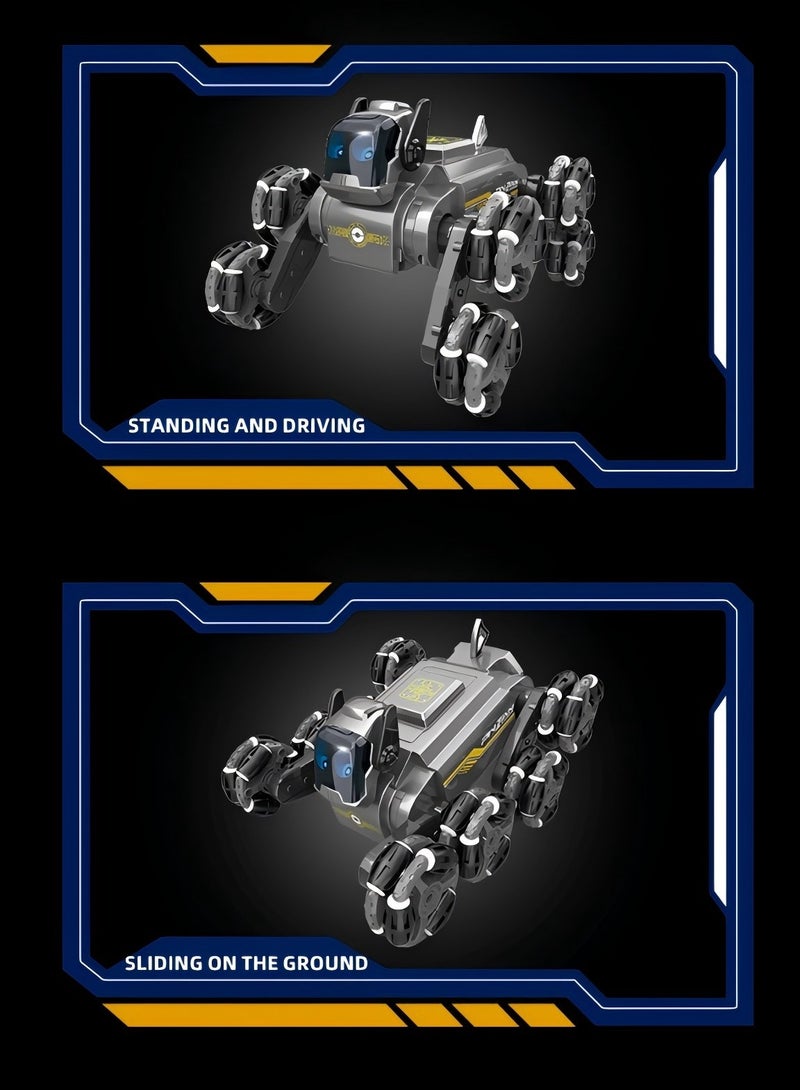 هالاكيدس لعبة كلب بجهاز تحكم عن بعد _ كلب روبوت ذكي _ جرو روبوت بثماني عجلات لغرفة المعيشة في ساحة غرفة النوم الخارجية ، لوازم ترفيهية للأطفال الصغار ، جرو آلي قابل لإعادة الشحن للأطفال - Image 2