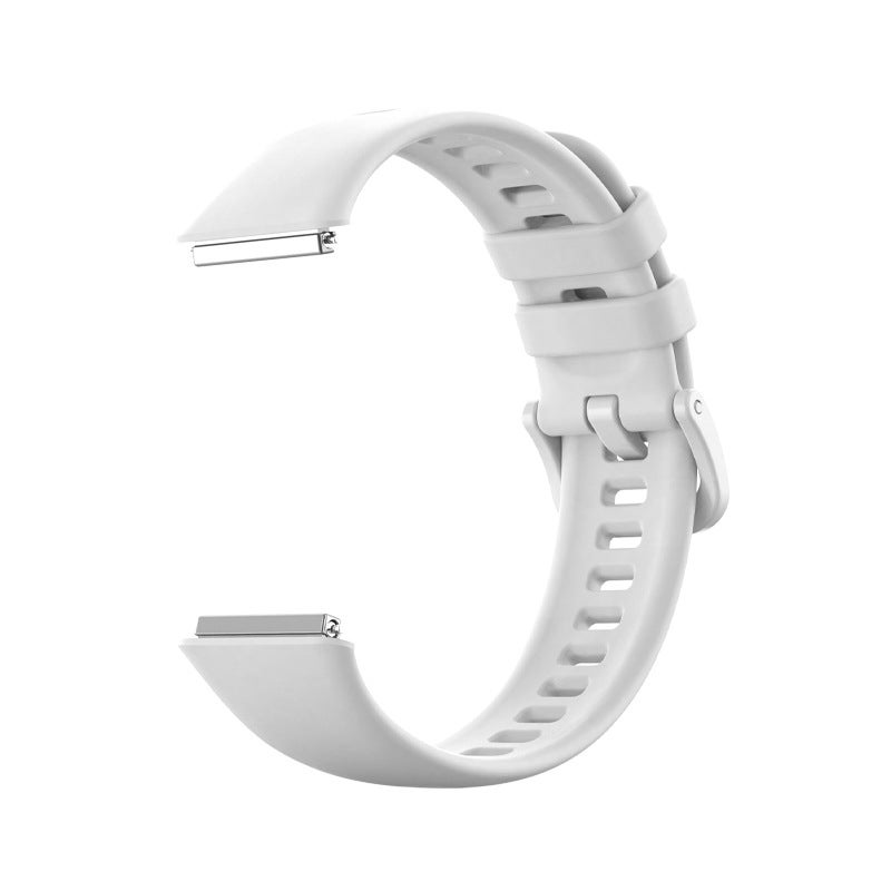 erorex For Huawei Band 7 / Honor Band 7 Pure Color Silicone Watch Band(White) - Image 2