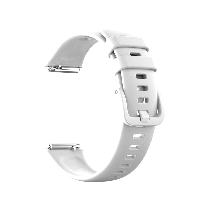 erorex For Huawei Band 7 / Honor Band 7 Pure Color Silicone Watch Band(White) - Image 3