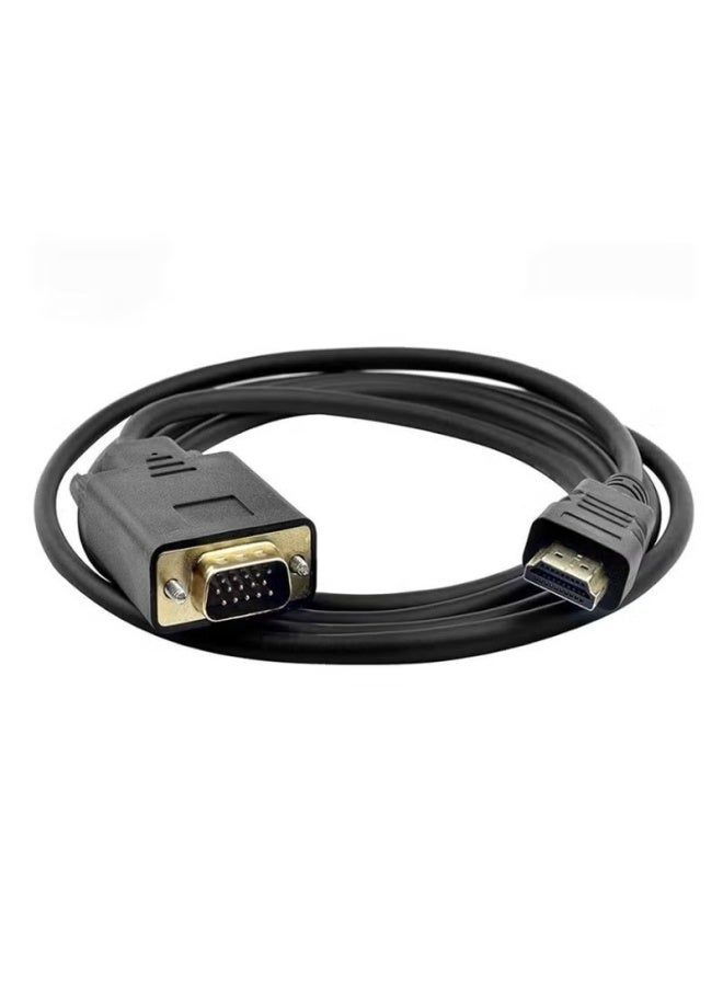 HDMI Male to VGA Male Adapter Cable – 1.8m Converter Lead for Laptop, PC, Projector, HDTV Monitor (Plug & Play) - Image 2