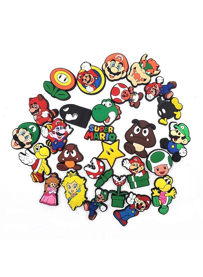 27 Pcs Decoration Sandals Shoe Charms, PVC Waterproof Cartoon Shoe Decoration Accessories Charms, Crocs Decoration Charm (Colorful) - Image 5