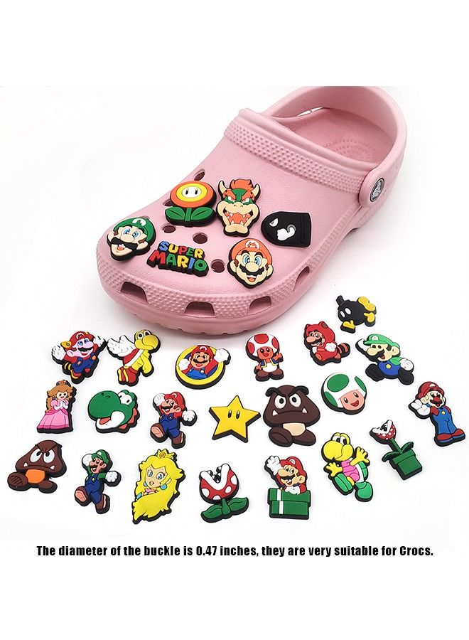 27 Pcs Decoration Sandals Shoe Charms, PVC Waterproof Cartoon Shoe Decoration Accessories Charms, Crocs Decoration Charm (Colorful) - Image 2