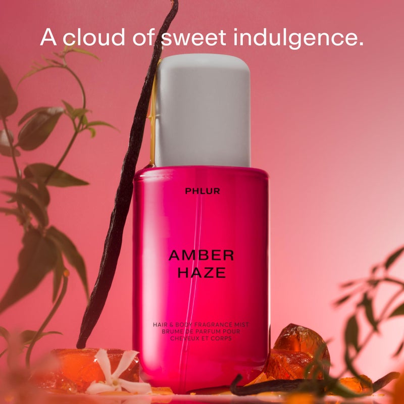 PHLUR Amber Haze Body Mist - Hair & Body Fragrance Mist - Amber, Jasmine, Saffron & Vanilla Body Spray (8 Fl Oz) - Image 2