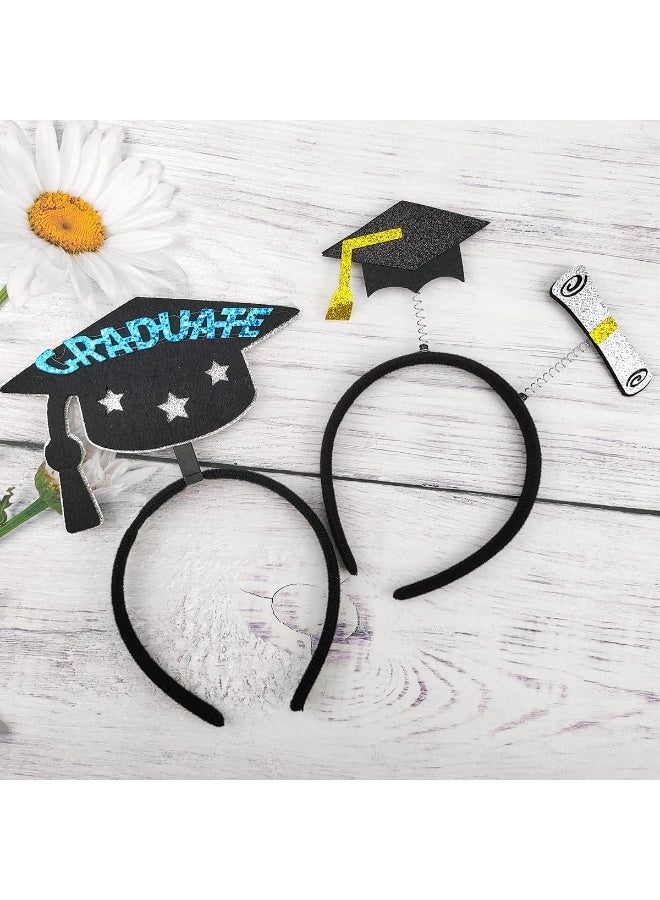 fantasize 4 Pack Graduation Headband Cap and Hair Accessories - Suitable for Party Dress Up Costume Decorations - Image 4