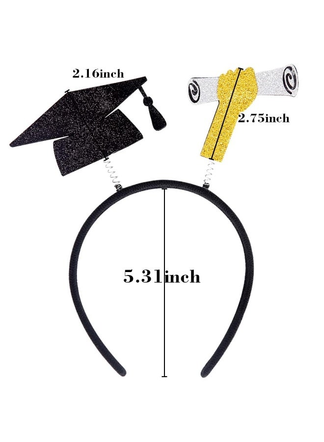 fantasize 4 Pack Graduation Headband Cap and Hair Accessories - Suitable for Party Dress Up Costume Decorations - Image 3