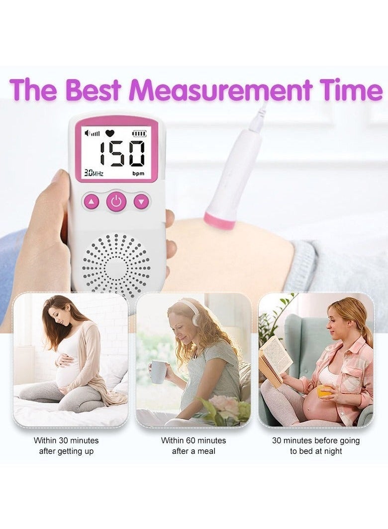 general Fetal Doppler,Portable Ultrasound Doppler Fetal Heart Rate Monitor with LCD Screen Prenatal Heartrate Monitor - Image 3