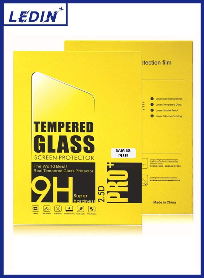 LEDIN Screen Protector for Samsung Galaxy Tab S8 Plus 2022 / Tab S7 FE 2021 / Tab S7 Plus 2020 12.4-Inch with Easy Installation Frame, Tempered Glass Film, HD Clear - Image 1