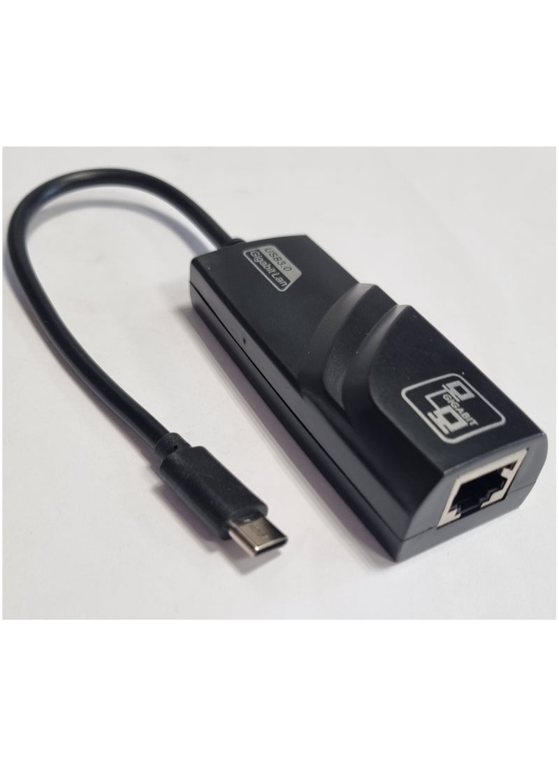 Generic USB 3.0 Type-C to Ethernet Adapter (10/100/1000Mbps, RJ45 LAN Converter)  - Image 1